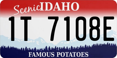 ID license plate 1T7108E