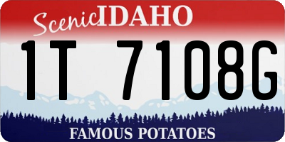ID license plate 1T7108G