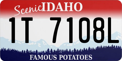 ID license plate 1T7108L