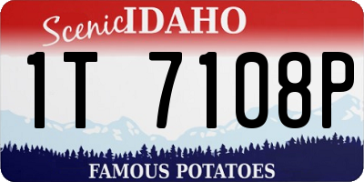 ID license plate 1T7108P