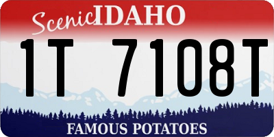 ID license plate 1T7108T