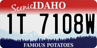 ID license plate 1T7108W