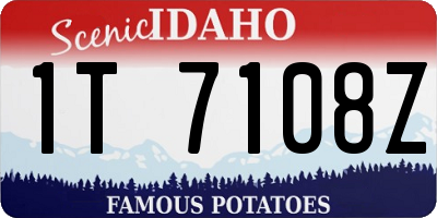 ID license plate 1T7108Z