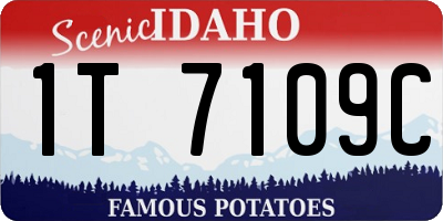 ID license plate 1T7109C