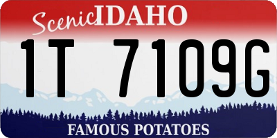 ID license plate 1T7109G