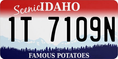 ID license plate 1T7109N
