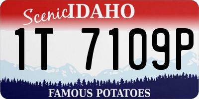 ID license plate 1T7109P