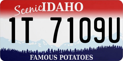 ID license plate 1T7109U