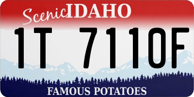 ID license plate 1T7110F