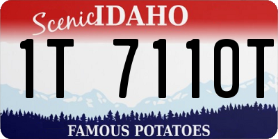 ID license plate 1T7110T