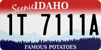 ID license plate 1T7111A