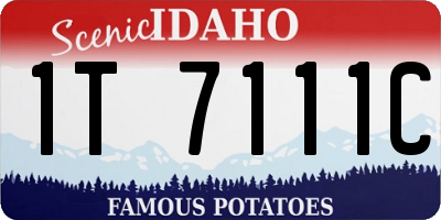 ID license plate 1T7111C