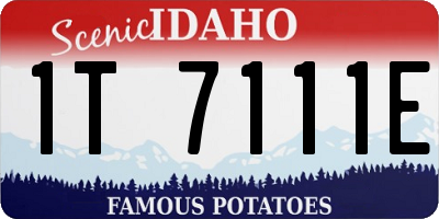 ID license plate 1T7111E