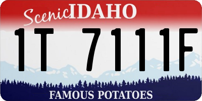 ID license plate 1T7111F