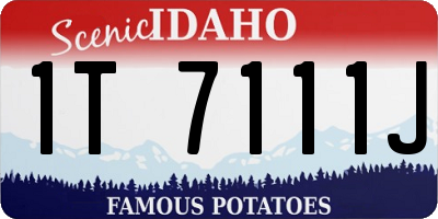 ID license plate 1T7111J