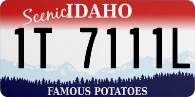 ID license plate 1T7111L