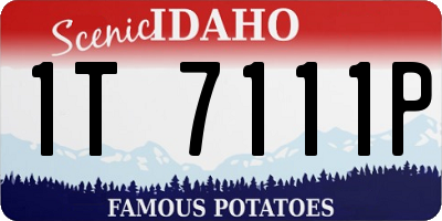 ID license plate 1T7111P