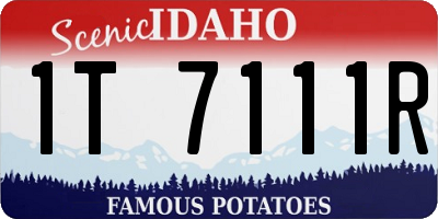 ID license plate 1T7111R