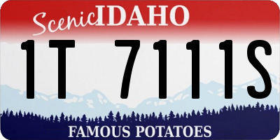 ID license plate 1T7111S