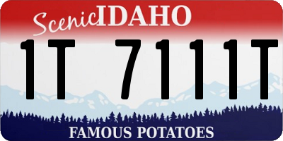 ID license plate 1T7111T