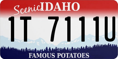 ID license plate 1T7111U