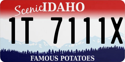 ID license plate 1T7111X