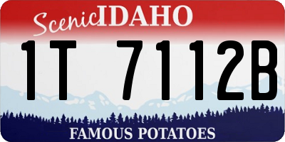 ID license plate 1T7112B