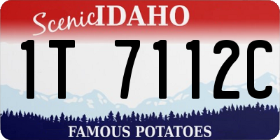 ID license plate 1T7112C