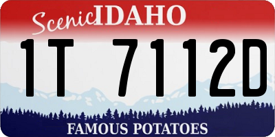 ID license plate 1T7112D