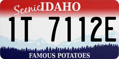 ID license plate 1T7112E