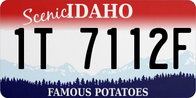 ID license plate 1T7112F