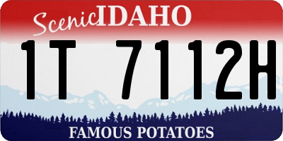 ID license plate 1T7112H