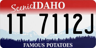 ID license plate 1T7112J