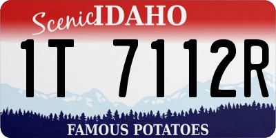 ID license plate 1T7112R