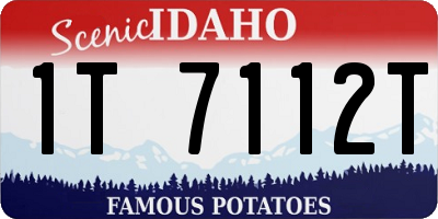ID license plate 1T7112T