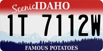 ID license plate 1T7112W