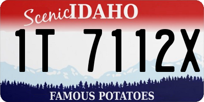 ID license plate 1T7112X