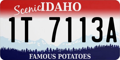 ID license plate 1T7113A