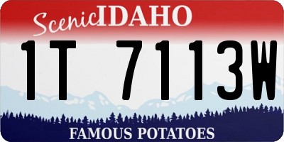 ID license plate 1T7113W