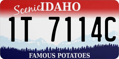 ID license plate 1T7114C