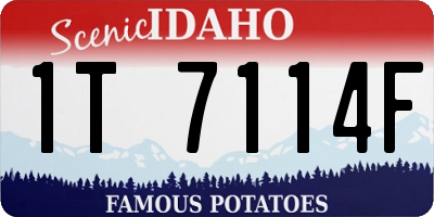 ID license plate 1T7114F