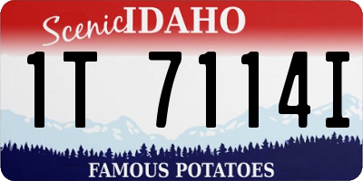ID license plate 1T7114I