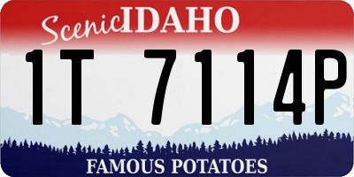ID license plate 1T7114P
