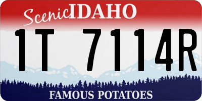 ID license plate 1T7114R