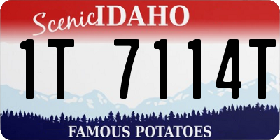 ID license plate 1T7114T