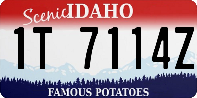 ID license plate 1T7114Z