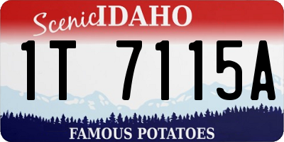 ID license plate 1T7115A