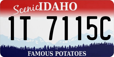 ID license plate 1T7115C
