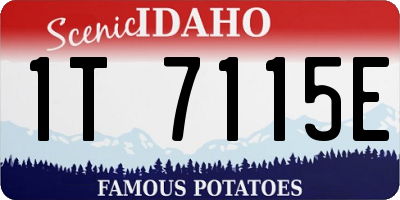 ID license plate 1T7115E