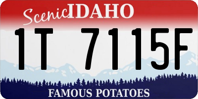 ID license plate 1T7115F